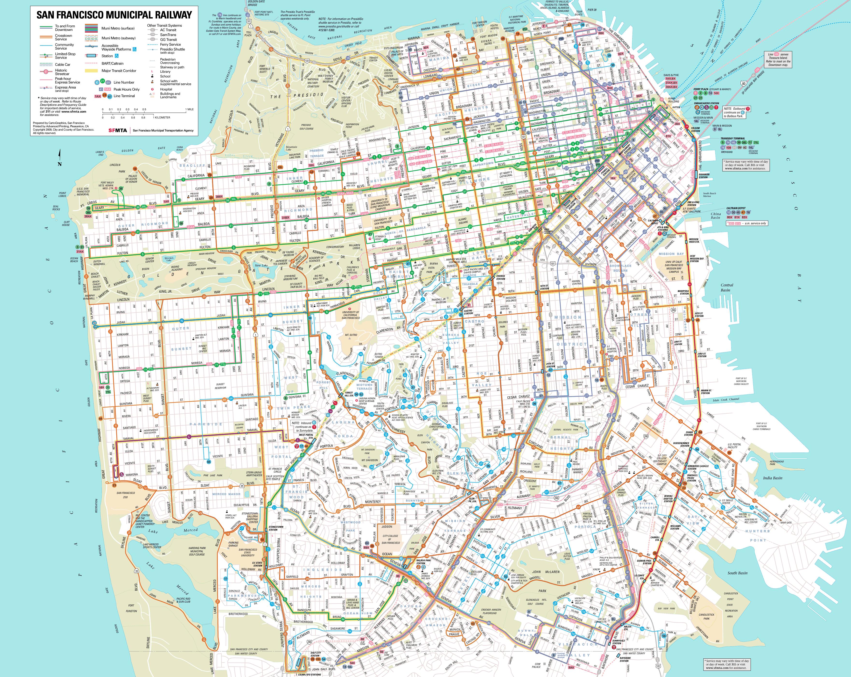 Mapa Metro San Francisco