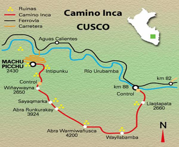 Camino Inca Machu Picchu Recorrido Y Mapa Viajes