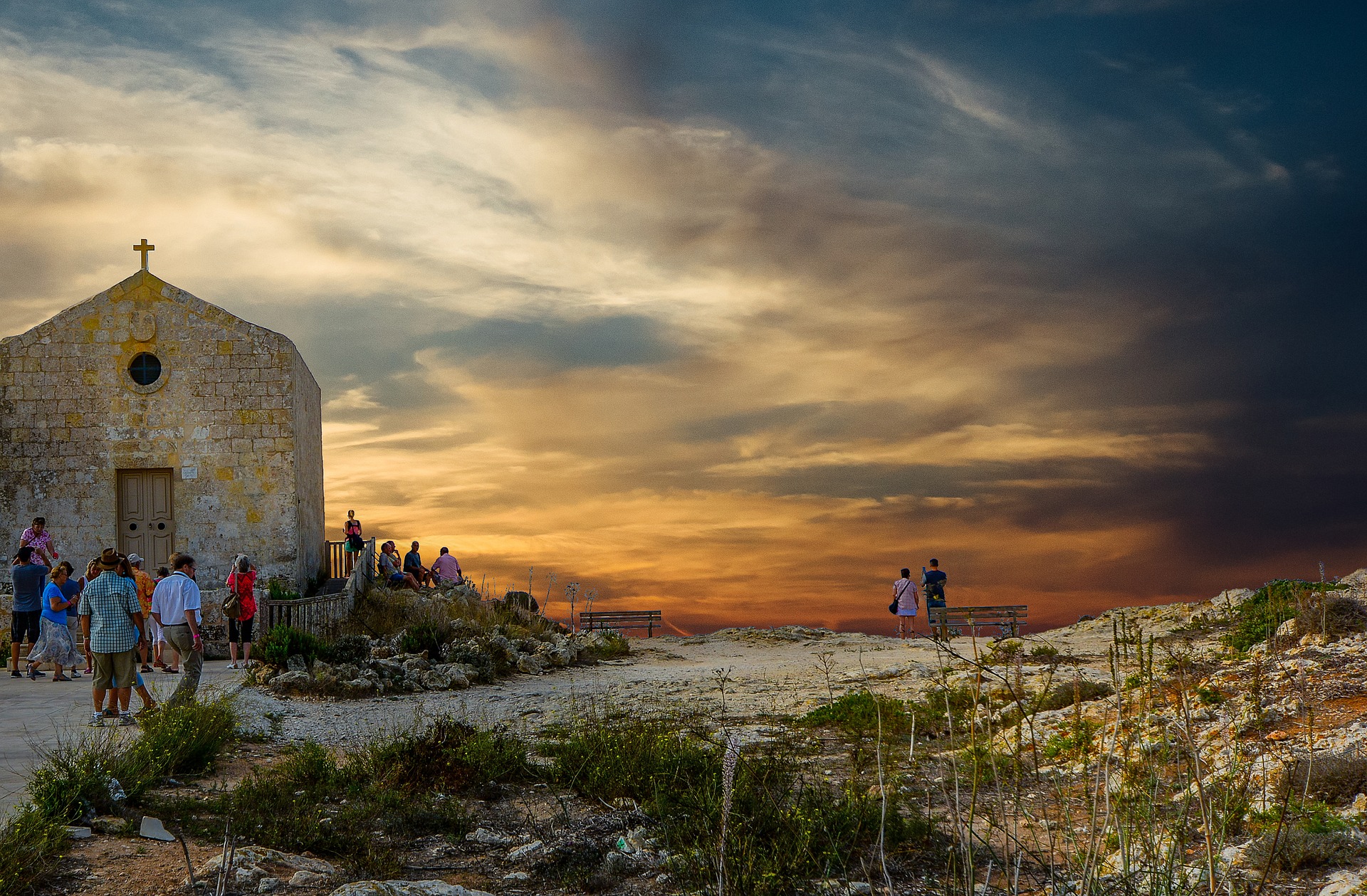 Capilla de Santa María Magdalena, en los acantilados de Dingli