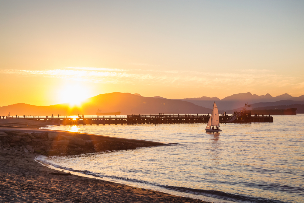 Jericho Beach al atardecer