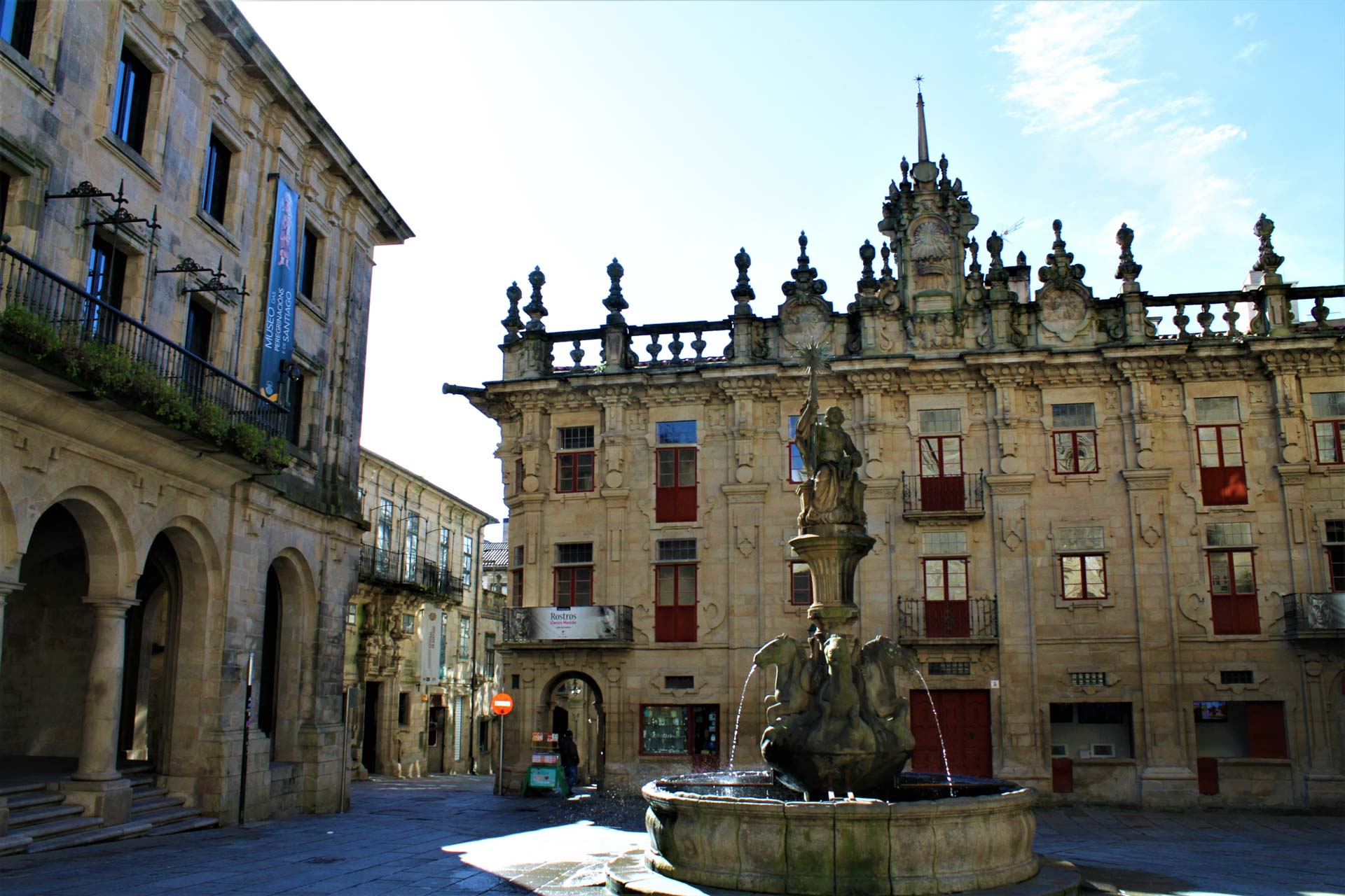 Plaza de las Platerías, en Santiago de Compostela