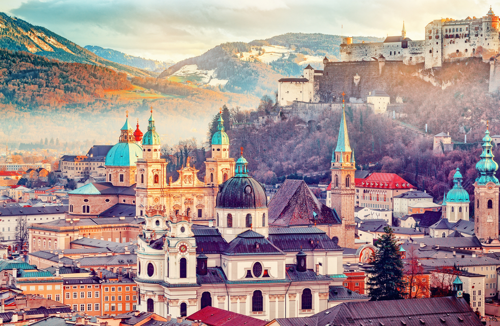 Vistas en panorámica de Salzburgo