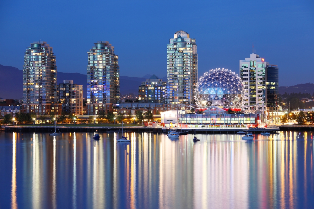 Vistas en panorámica al Science World de Vancouver