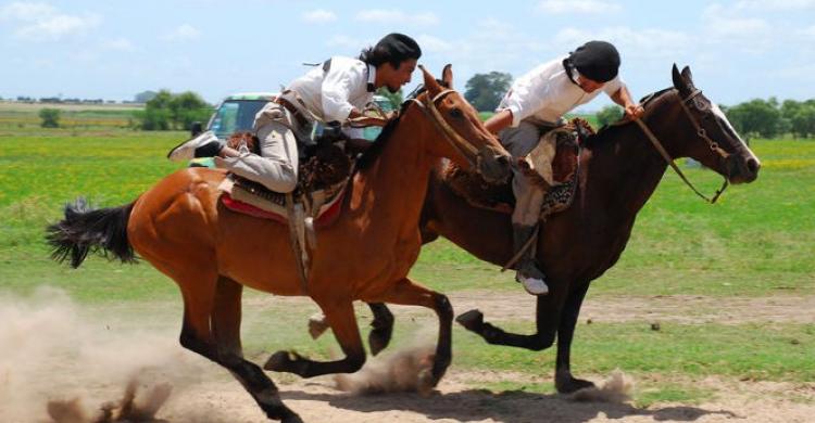 Demostración de destrezas con caballos