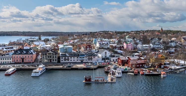 Vista panorámica de la Isla de Vaxholm