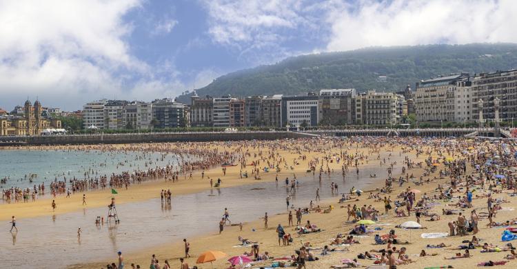 Playa de La Concha, en San Sebastián