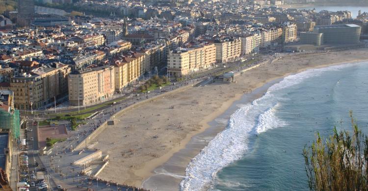 La Zurriola, en San Sebastián