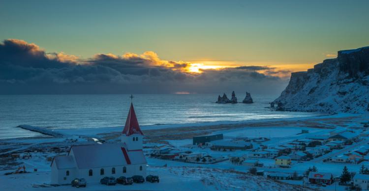 Vík í Mýrdal en invierno