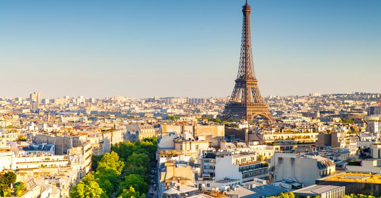 Vista de París desde el Arco del Triunfo