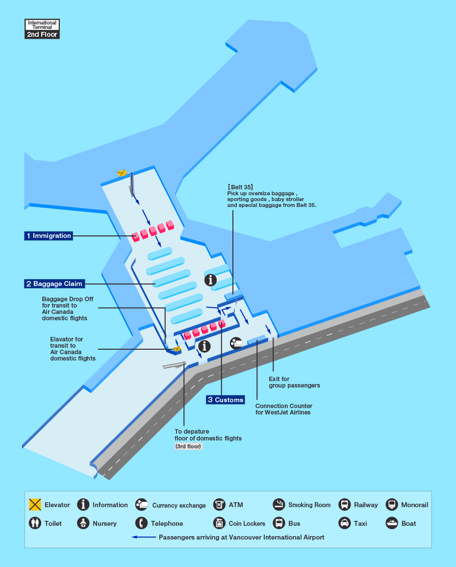 Segunda planta del aeropuerto de Vancouver